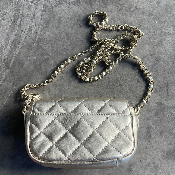 Isaac Mizrahi gold mini bag w/ braided chain strap - Picture 4 of 4